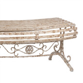 Banca gradina metal bej vintage 157x55x48 cm