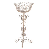 Suport ghiveci flori metal bej vintage Ø 39x85 cm
