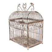 Set 2 colivii decorative metal maro 43x29x56 cm, 35x25x41 cm
