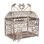 Set 2 colivii decorative metal maro 43x29x56 cm, 35x25x41 cm