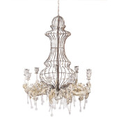Suport lumanari metal bej vintage Ø 69x93/137 cm