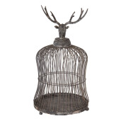 Colivie decorativa Ren metal gri Ø 26x50 cm