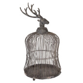 Colivie decorativa Ren metal gri Ø 26x50 cm