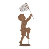 Figurina Baietel metal maro 33x13x88 cm