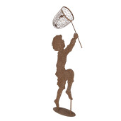 Figurina Baietel metal maro 33x13x88 cm