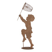 Figurina Baietel metal maro 33x13x88 cm