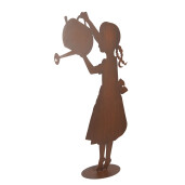 Figurina Fetita metal maro 36x12x62 cm