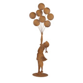 Figurina Fetita metal maro 27x12x80 cm