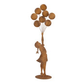 Figurina Fetita metal maro 27x12x80 cm