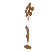Figurina Fetita metal maro 27x12x80 cm