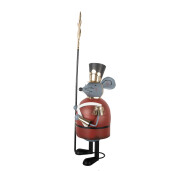 Figurina Craciun Soricel metal multicolor 35x27x109 cm