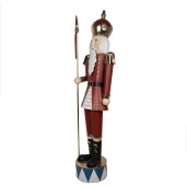 Figurina Mos Craciun metal multicolor 67x41x203 cm