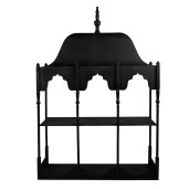 Raft perete metal negru 102x25x157 cm