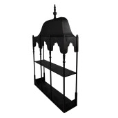 Raft perete metal negru 102x25x157 cm