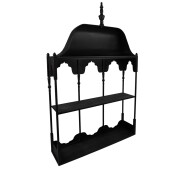 Raft perete metal negru 102x25x157 cm