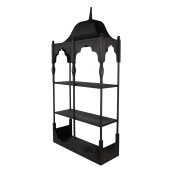 Raft perete metal negru 55x19x109 cm