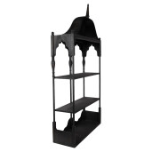 Raft perete metal negru 55x19x109 cm