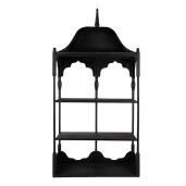 Raft perete metal negru 55x19x109 cm