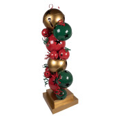 Decoratiune Craciun Globuri metal multicolor 73x56x185 cm