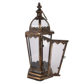 Felinar metal maro cupru 19x17x45 cm