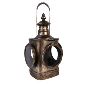 Felinar metal maro cupru 23x23x48 cm