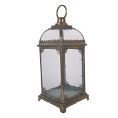 Felinar metal maro cupru 20x20x48 cm