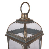 Felinar metal maro cupru 20x20x48 cm