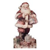 Figurina Mos Craciun metal multicolor vintage 50x2x96 cm