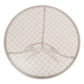 Set mobilier gradina masa 2 scaune fier alb Ø 60x74 / 50x40x92 cm (2)