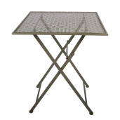 Set mobilier gradina masa, 2 scaune fier verde 60x60x70 cm / 50x40x93 cm (2)