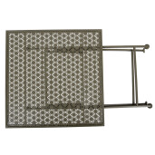 Set mobilier gradina masa, 2 scaune fier verde 60x60x70 cm / 50x40x93 cm (2)