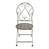 Set mobilier gradina masa, 2 scaune fier verde 60x60x70 cm / 50x40x93 cm (2)