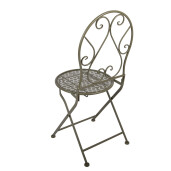 Set mobilier gradina masa, 2 scaune fier verde 60x60x70 cm / 50x40x93 cm (2)