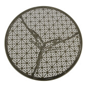Set mobilier gradina masa, 2 scaune fier verde Ø 60x70 cm / 50x40x93 cm (2)