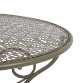Set mobilier gradina masa, 2 scaune fier verde Ø 60x70 cm / 50x40x93 cm (2)