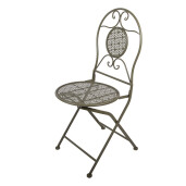Set mobilier gradina masa, 2 scaune fier verde Ø 60x70 cm / 50x40x93 cm (2)