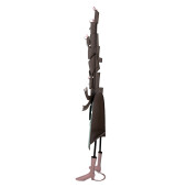 Decoratiune Craciun metal multicolor 28x14x90 cm