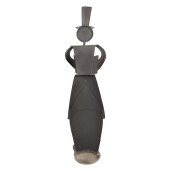 Figurina Inger metal gri vintage 27x20x107 cm