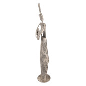 Figurina Inger metal gri vintage 27x20x107 cm