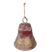 Clopotel metal rosu auriu vintage Ø 52x56 cm