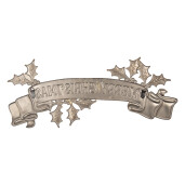 Decoratiune Craciun, suspendabila, metal multicolor Merry Christmas  60x1x25 cm