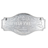 Decoratiune perete metal alb negru 60x1x30 cm