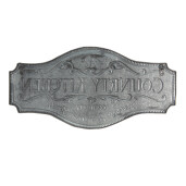 Decoratiune perete metal alb negru 60x1x30 cm