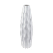 Vaza flori ceramica alba Polka 14,5 x 49 cm