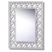 Oglinda perete rama polipropilena alba 48 x 65 cm