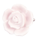 Buton mobilier ceramica roz Floare Ø 5x3 cm