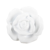 Buton mobilier ceramica alba Floare Ø 4x3 cm