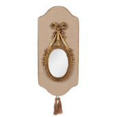 Oglinda perete polirasina bej aurie 20x2x44 cm