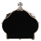 Oglinda perete polirasina argintie 30x3x30 cm