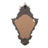 Oglinda perete polirasina alba maro vintage 27x5x42 cm